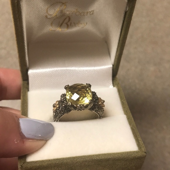 Barbara Bixby Lemon Citrine Ring 18K Gold - Picture 2 of 8
